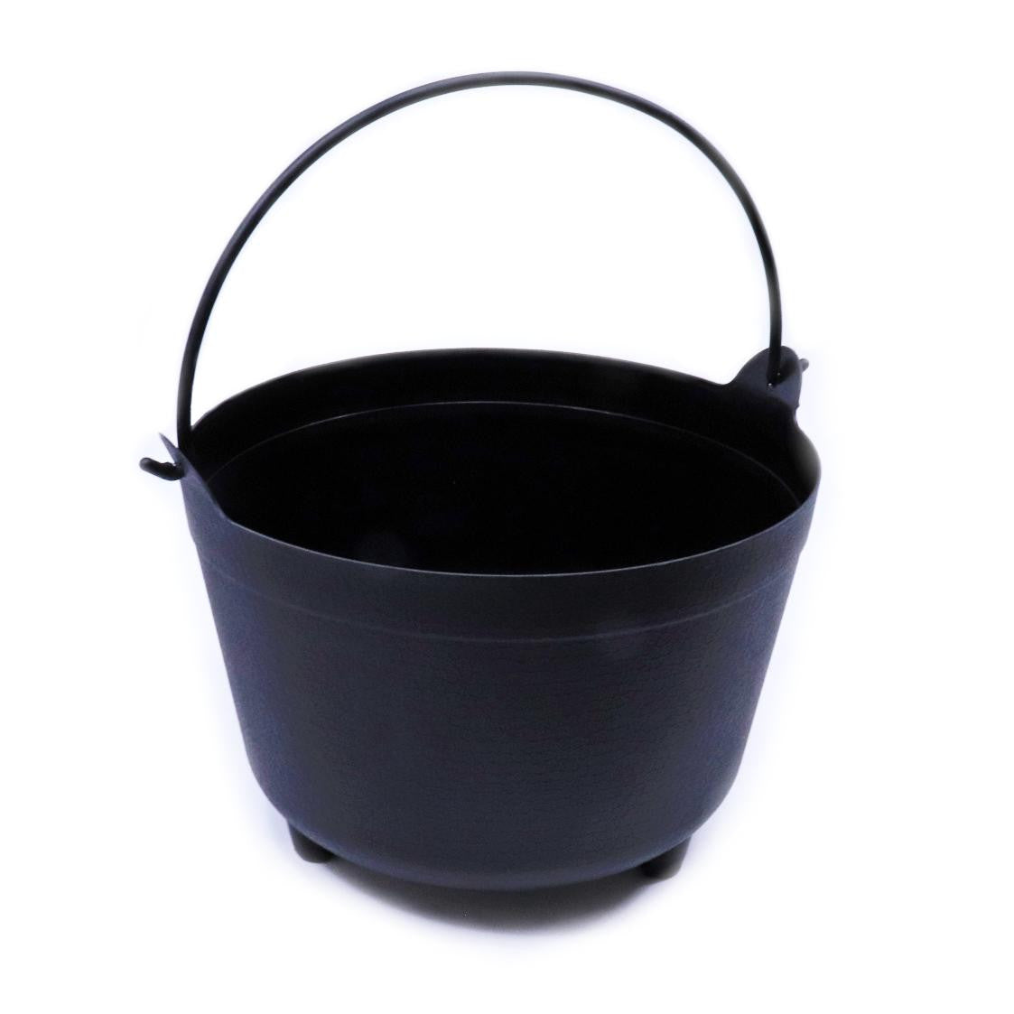 Green Vista 12" Witches' Black Cauldron - Wire Handle