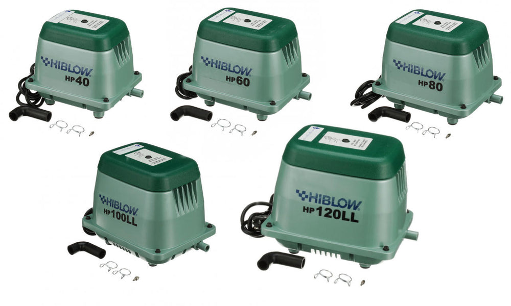 HIBLOW HP Series Pond and Septic Air Pumps all models
