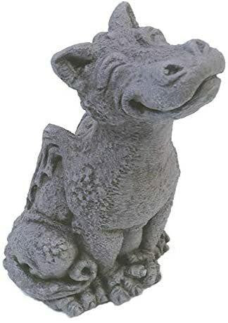 Massarellis Little Darling Dragons 5045 Rexy - Solid Cast Stone Garden Statue - Large