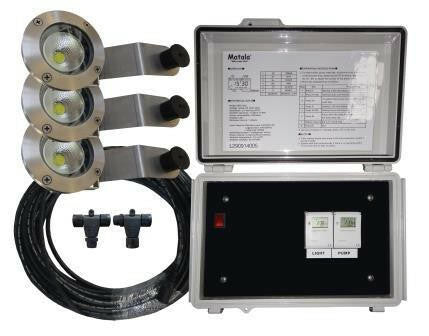 Matala 3 LED Light Kit for 1/3 HP Floating fountain w/ control panel