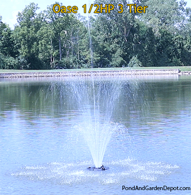 1/2 HP Oase Floating Fountain  w/3 Tier Nozzle