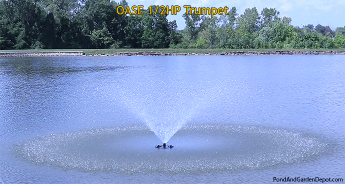 1/2 HP Oase Floating Fountain  w/Trumpet Nozzle