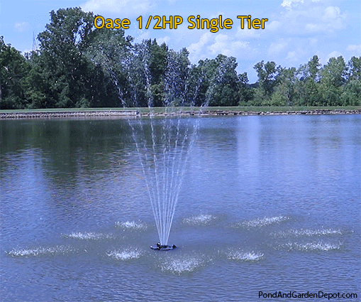 1/2 HP Oase Floating Fountain w/Single Tier Nozzle
