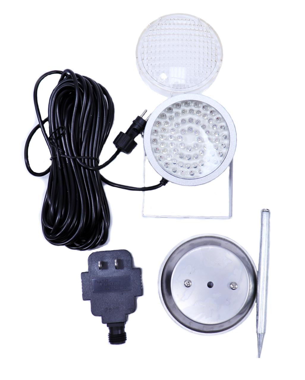 Ocean Mist Synchronized 72 LED Spotlight - 3-Pack w/ Transformer, Splitter, and Outdoor Power Strip