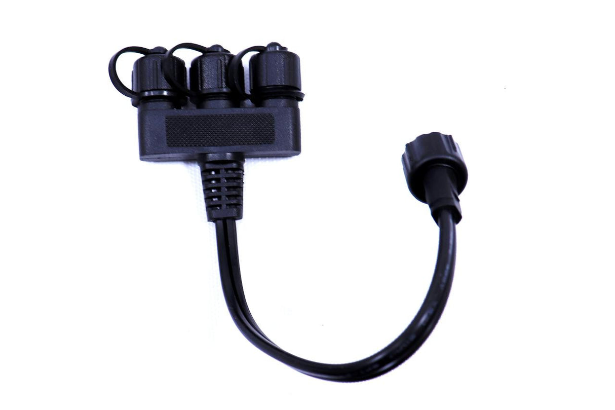 Ocean Mist Synchronized 72 LED Spotlight - 3-Pack w/ Transformer, Splitter, and Outdoor Power Strip