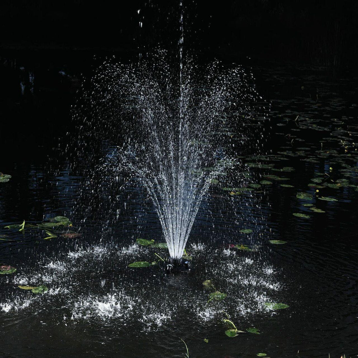 Pond Boss Floating Fountain w/ Lighting in action