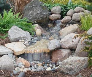 Cascading Falls Pondless Waterfall Kit - Installed