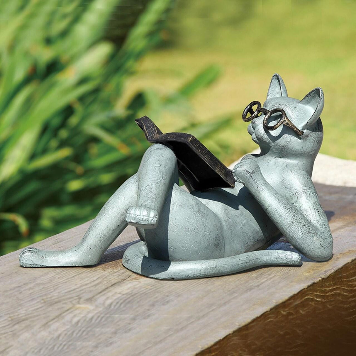 SPI Home 53028 Literary Cat Garden Sculpture