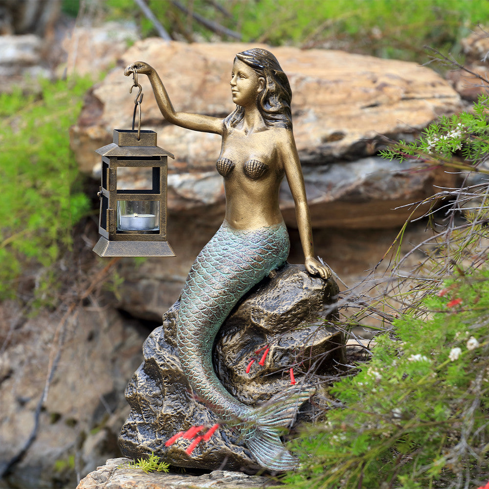 SPI Home Beachside Mermaid Lantern - Thumbnail 4