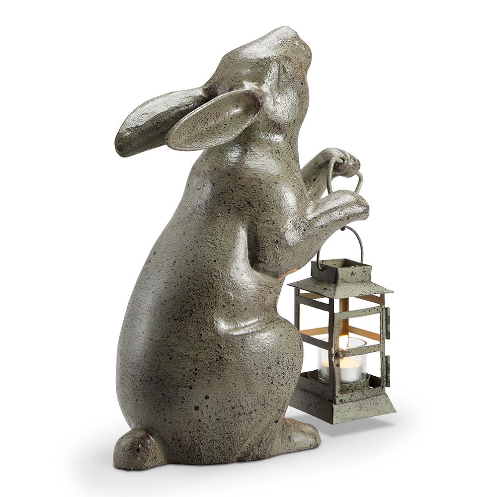 Rabbit with Lantern Garden Decor - Thumbnail 3