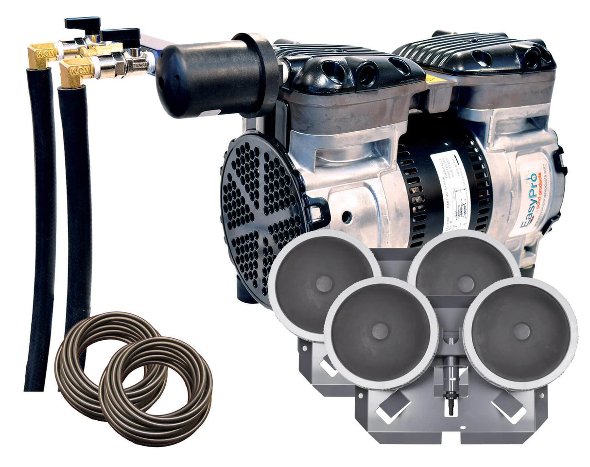 EasyPro - Rocking Piston Pond Aeration System - 1/2 HP 2 Valve Kit w/ Quick Sink Tubing - PA65W