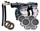 EasyPro - Rocking Piston Pond Aeration System - 1/2 HP 2 Valve Kit w/ Quick Sink Tubing - PA65W