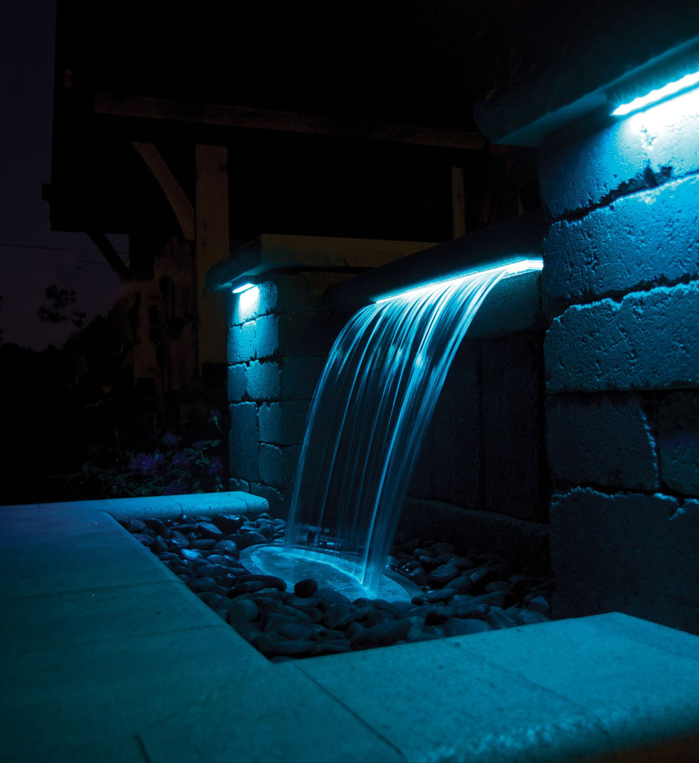 ColorFalls with 36" spillway - Night view