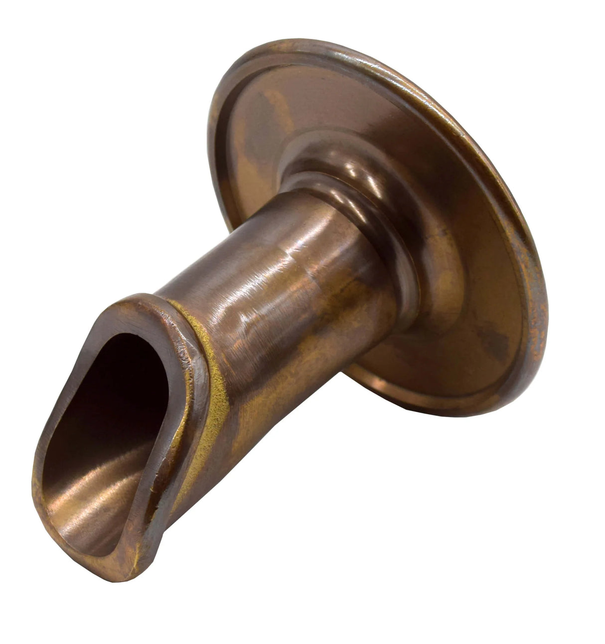 EasyPro - Vianti Falls Brass 2" Antique Scupper with round wall plate - BWS2F