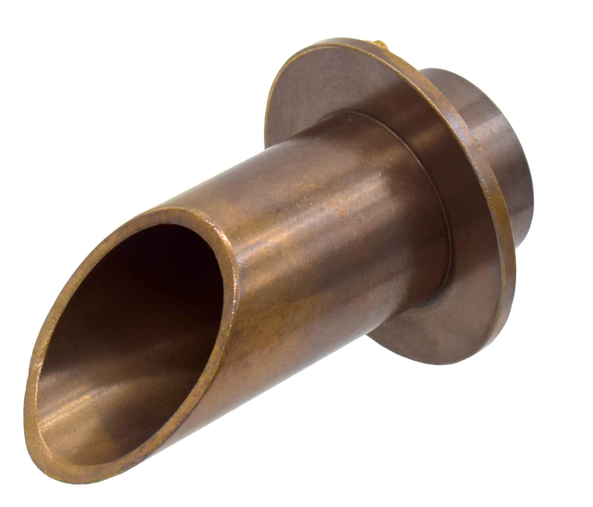 EasyPro - Vianti Falls Brass 2" Round Scupper with diamond wall plate - BWS2D