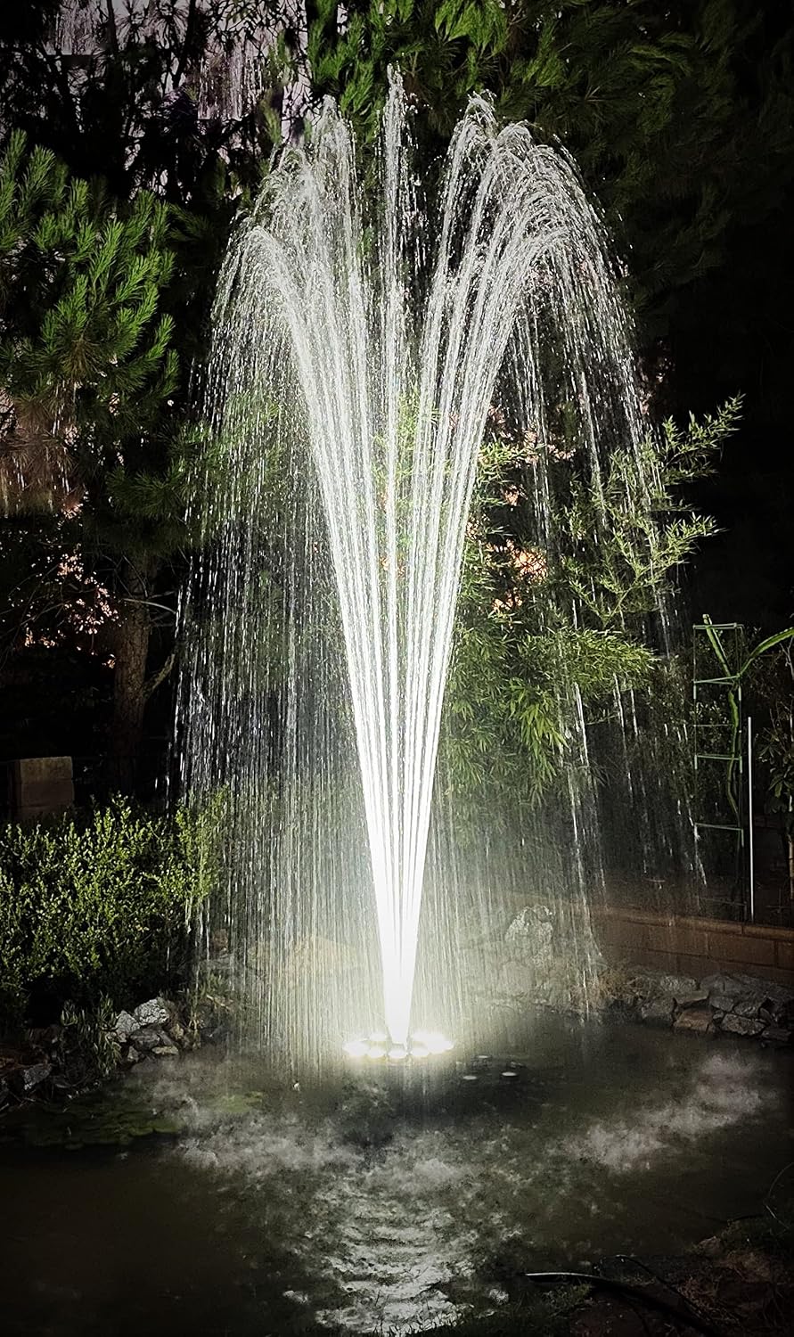 Ocean Mist PJ9000 Floating Fountain with Lights (12 LED Color Changing)