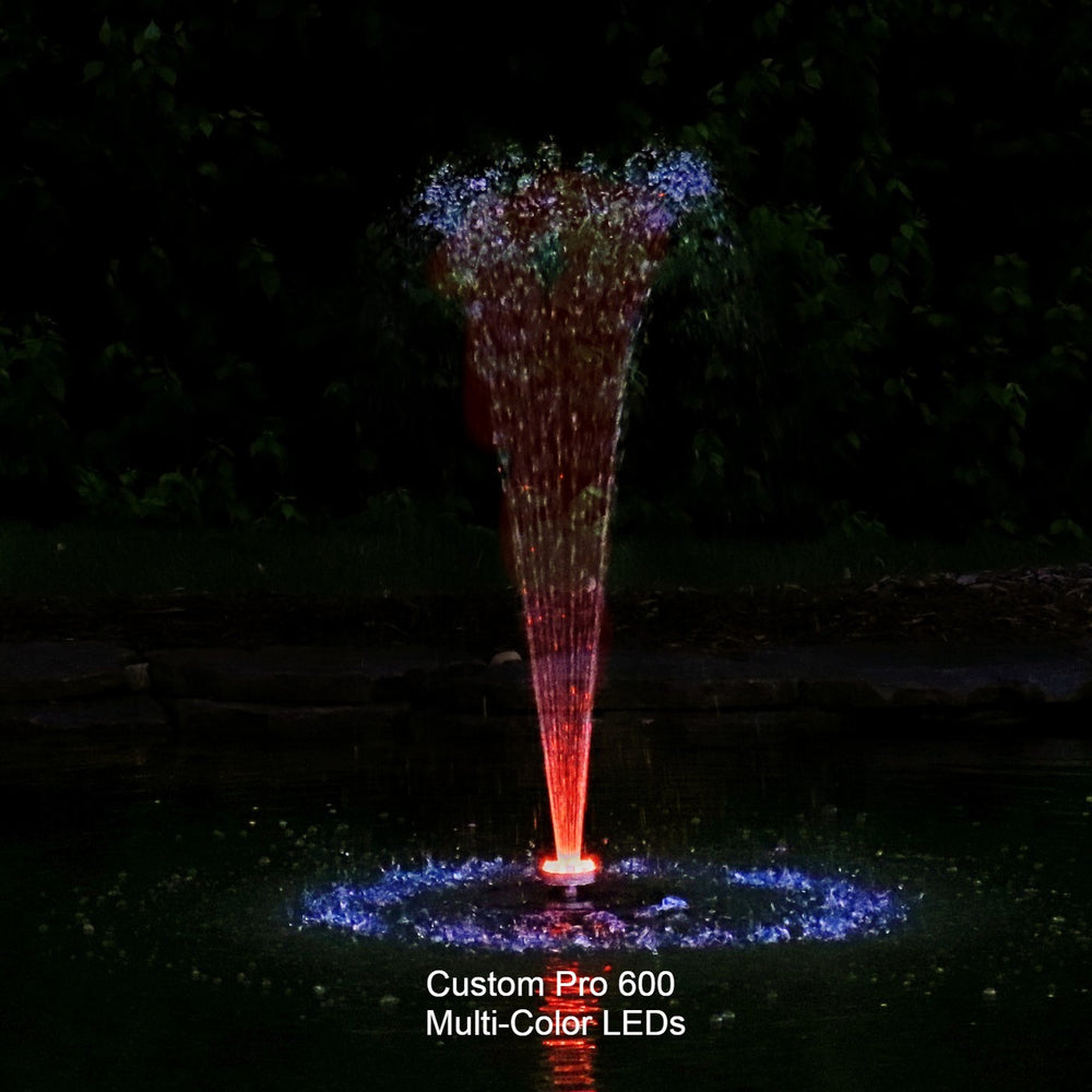 Custom Pro 600 Floating Fountains w/ Multi Color LED Lights