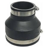 Coupler- 4" X 2" Flexible Rubber (Fernco) Coupler w/ Stainless Steel Bands
