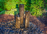 Easy pro - 3 Polished Top Basalt Column kit - 20", 27" and 35" w/ 48" basin, 1000gph pump & light rings