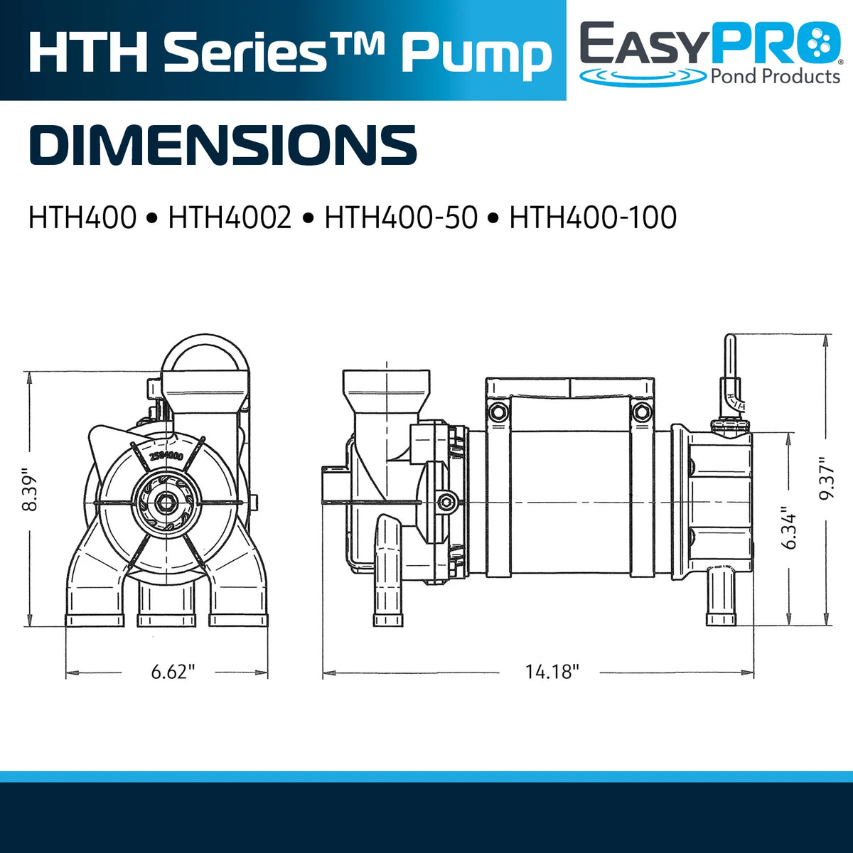 EasyPro - 1/3 HP, Horizontal TH Pump, 115v - HTH250