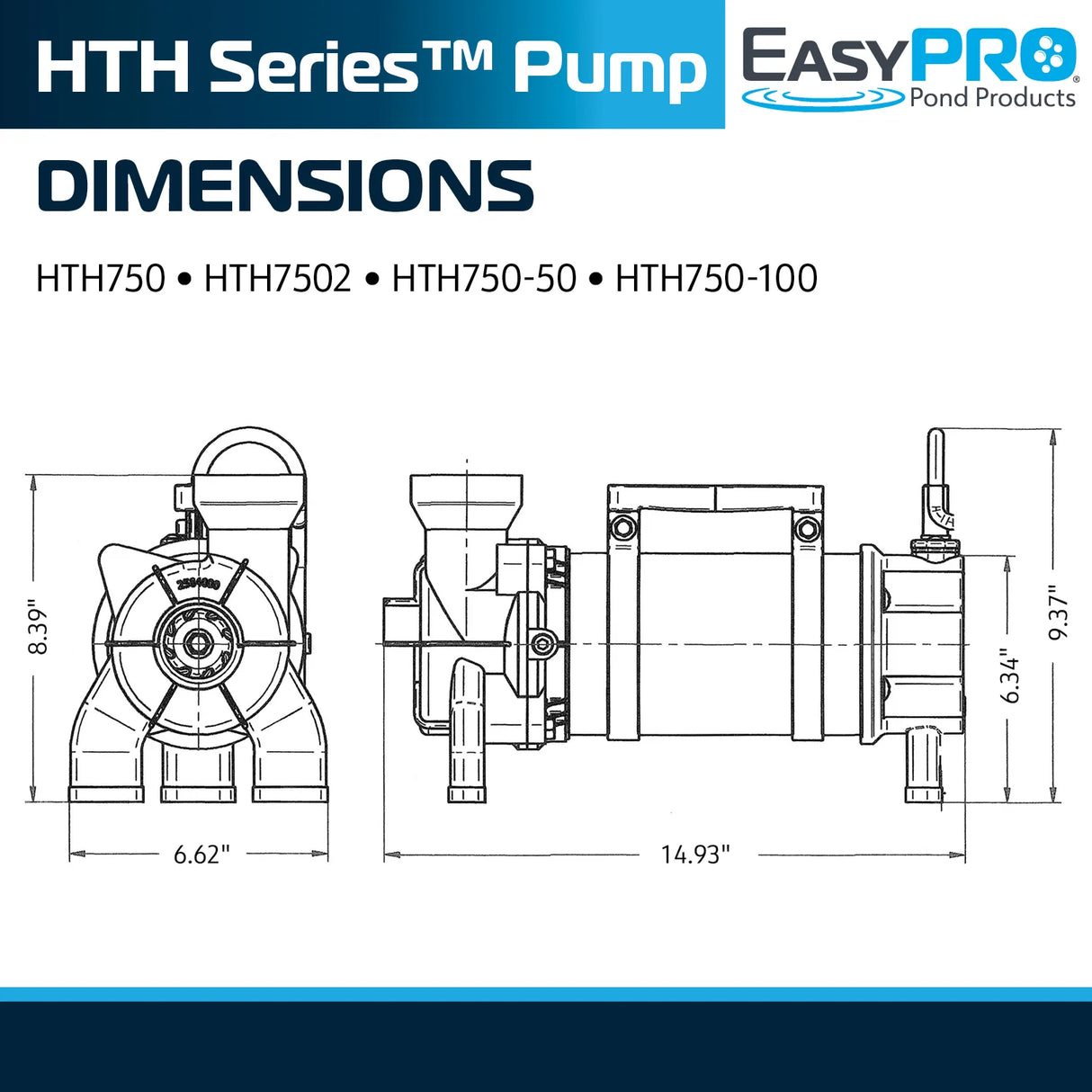 EasyPro - 1/3 HP, Horizontal TH Pump, 115v - HTH250