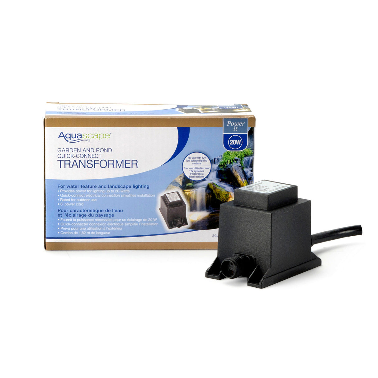 Aquascape 12V Transformers w/ Universal 2-Plug Connection - 20 Watt (#98485)