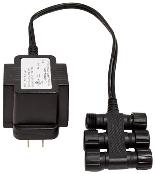 EasyPro - 20 Watt Transformer - 120 volt to 12 volt - w/ 6 quick connects - MT20