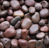Polished Red Imported Beach Pebbles (Sample)