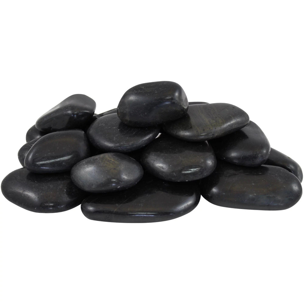 Polished Black Mexican Beach Pebbles (By the Pallet) | Quality Stone