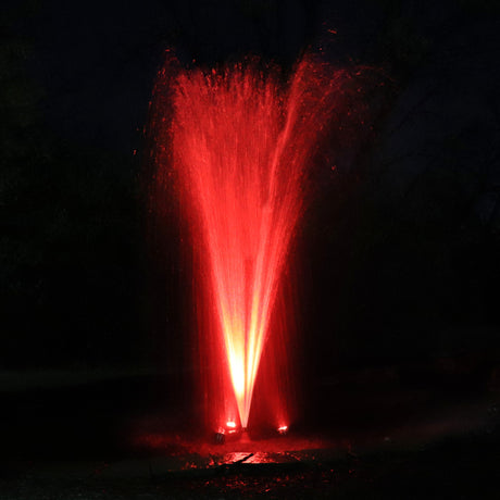 Color Changing RGB LED Lights for Fountains- Red color in action