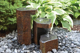 Easy Pro - 3 Keyed Spillway Basalt Column kit - 6", 12" and 18" w/ basin, 155gph pump, tubing & light ring - HBK3KSL