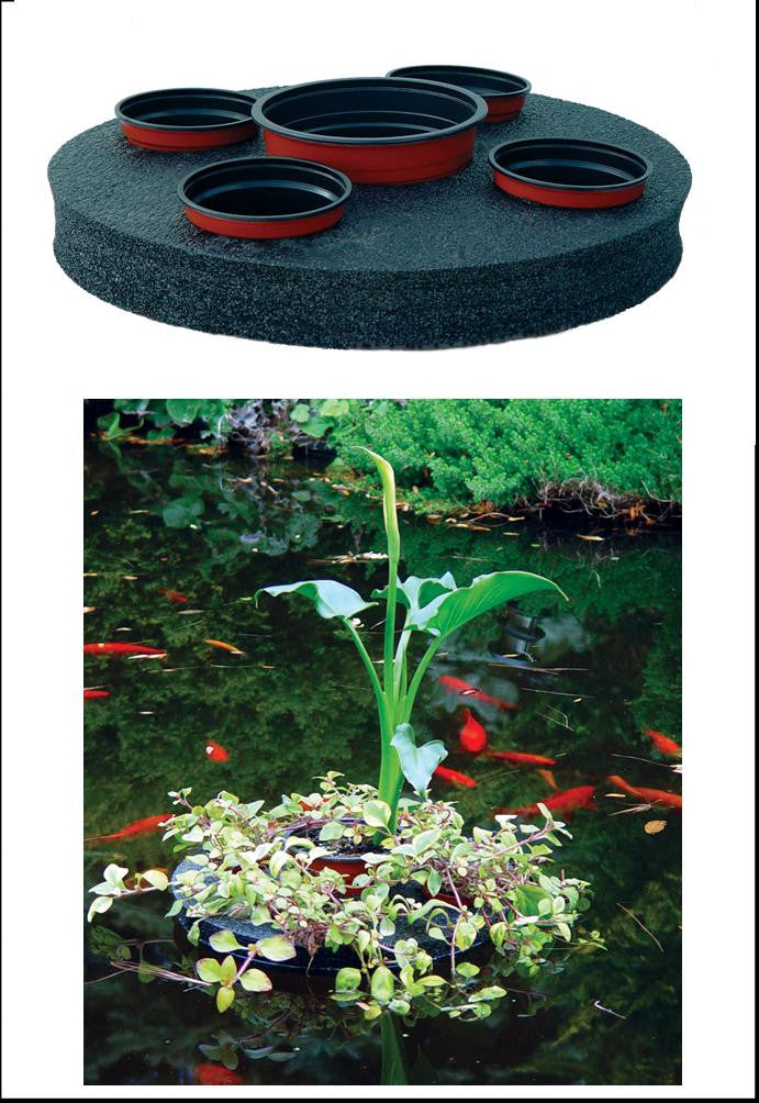 koi pond plant pots Sundial Floating Island Pond Planter