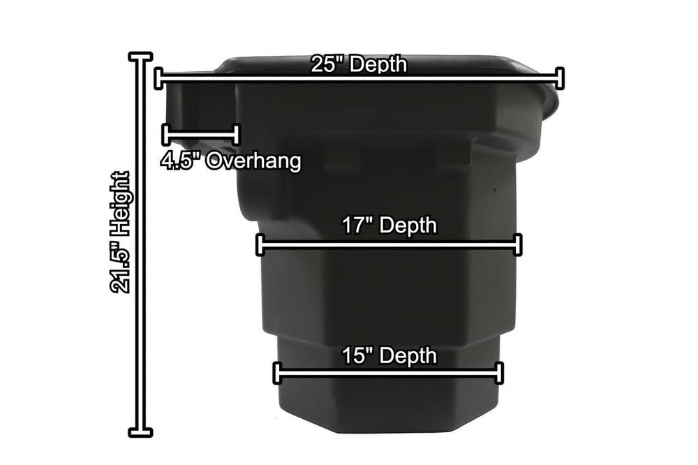 FilterFalls - 19 in Spillway - Side Dimensions