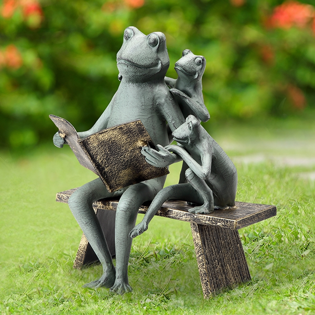 Jimmy & Kids - Frog Family Metal Garden Sculpture