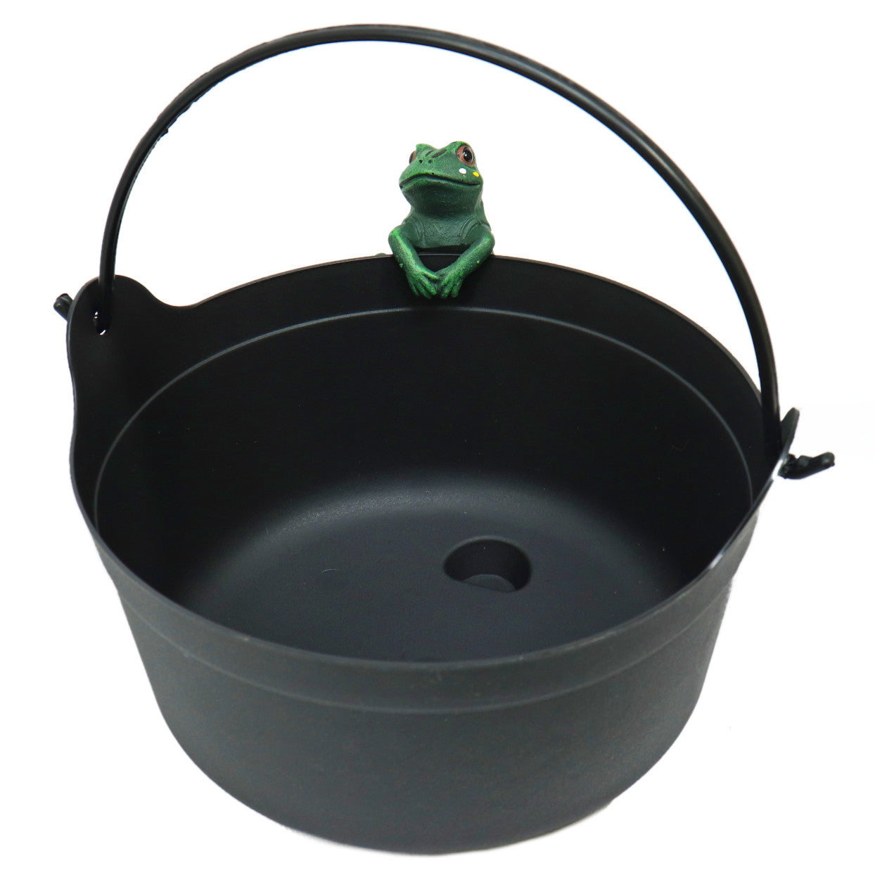 Witch's Black Cauldron with Creepy Critter Pot Hangers