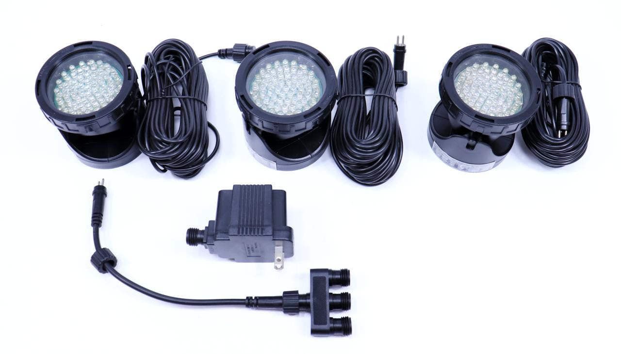 Ocean Mist Magic Pond 60 LED Color Changing Spotlights 3-Pack - Thumbnail 2