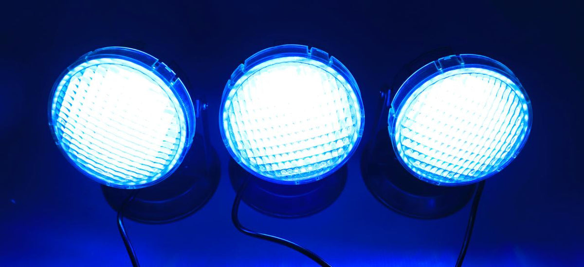 Ocean Mist Synchronized 72 LED Spotlights - 3-Pack w/ Transformer, Spl ...