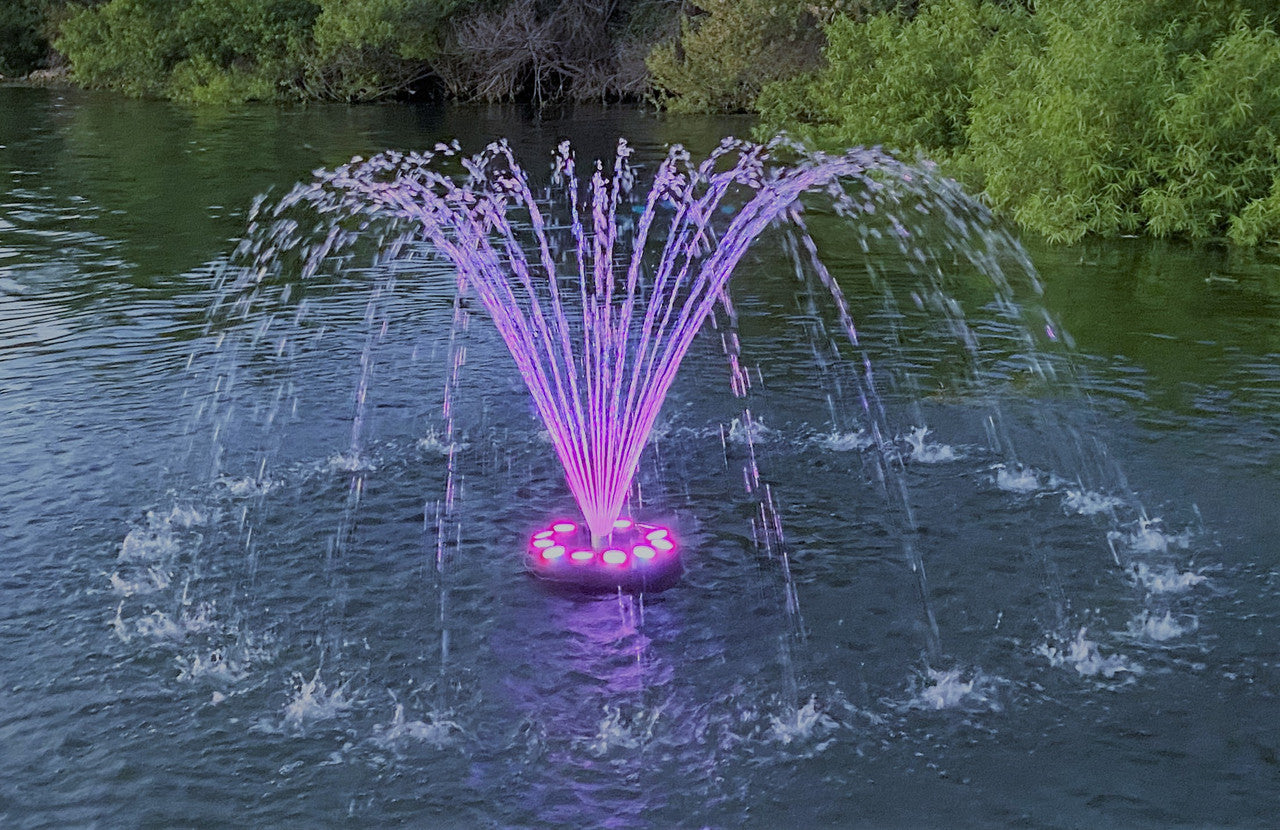 Custom Pro PJ Series Floating Fountain with Lights - Thumbnail 4