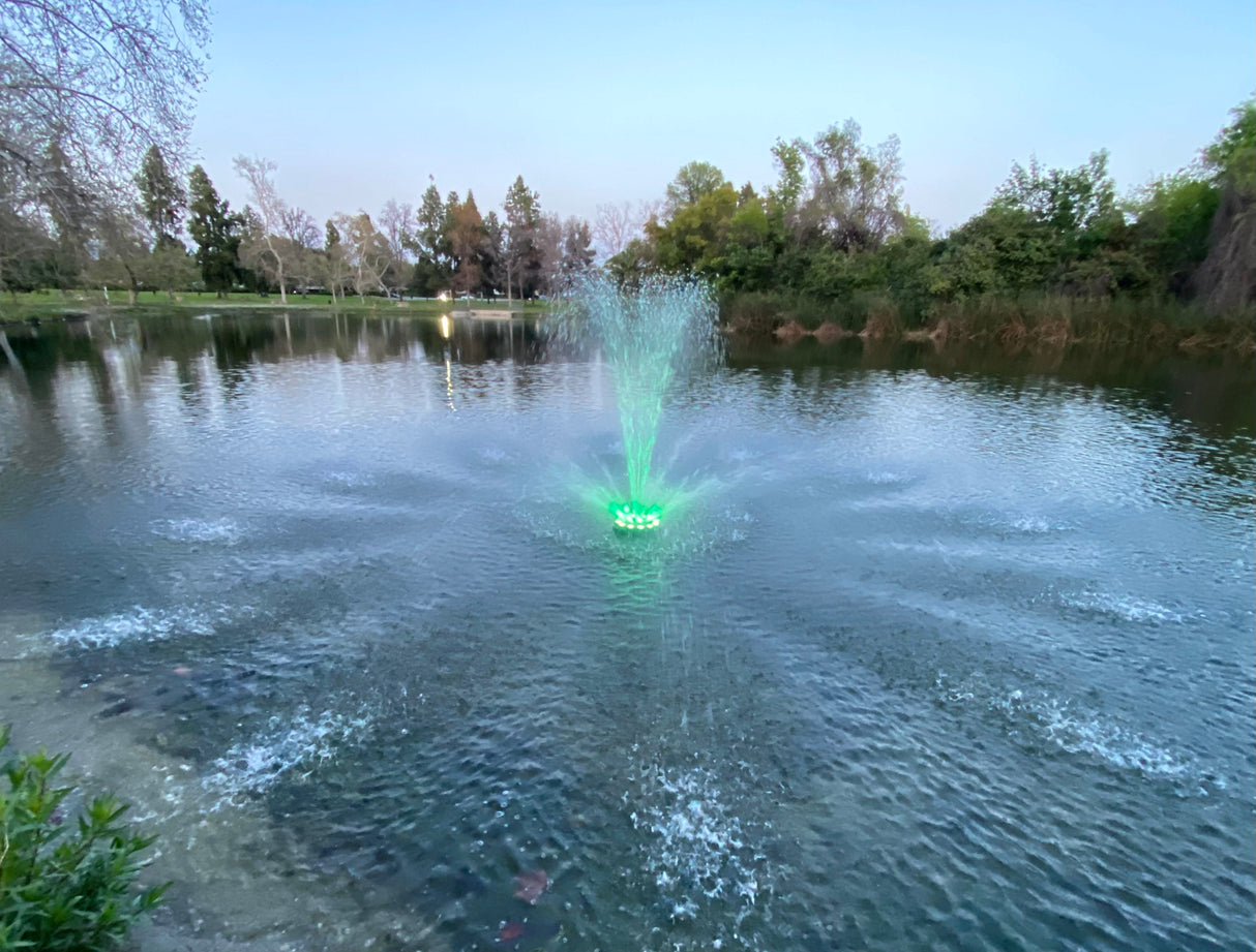 Ocean Mist PJ9000 Floating Fountain with Lights (12 LED Color Changing)