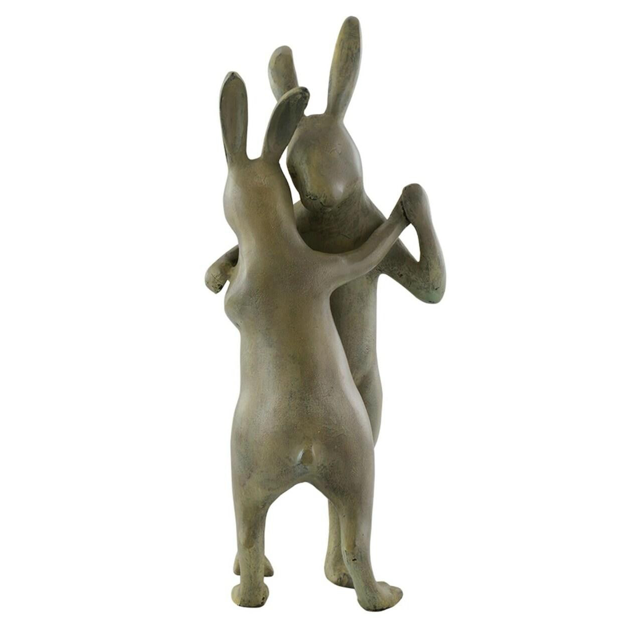 Romantic Rabbits Slow Dance Garden Sculpture - Thumbnail 2