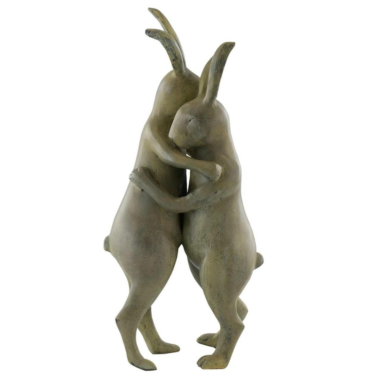Romantic Rabbits Slow Dance Garden Sculpture - Thumbnail 3