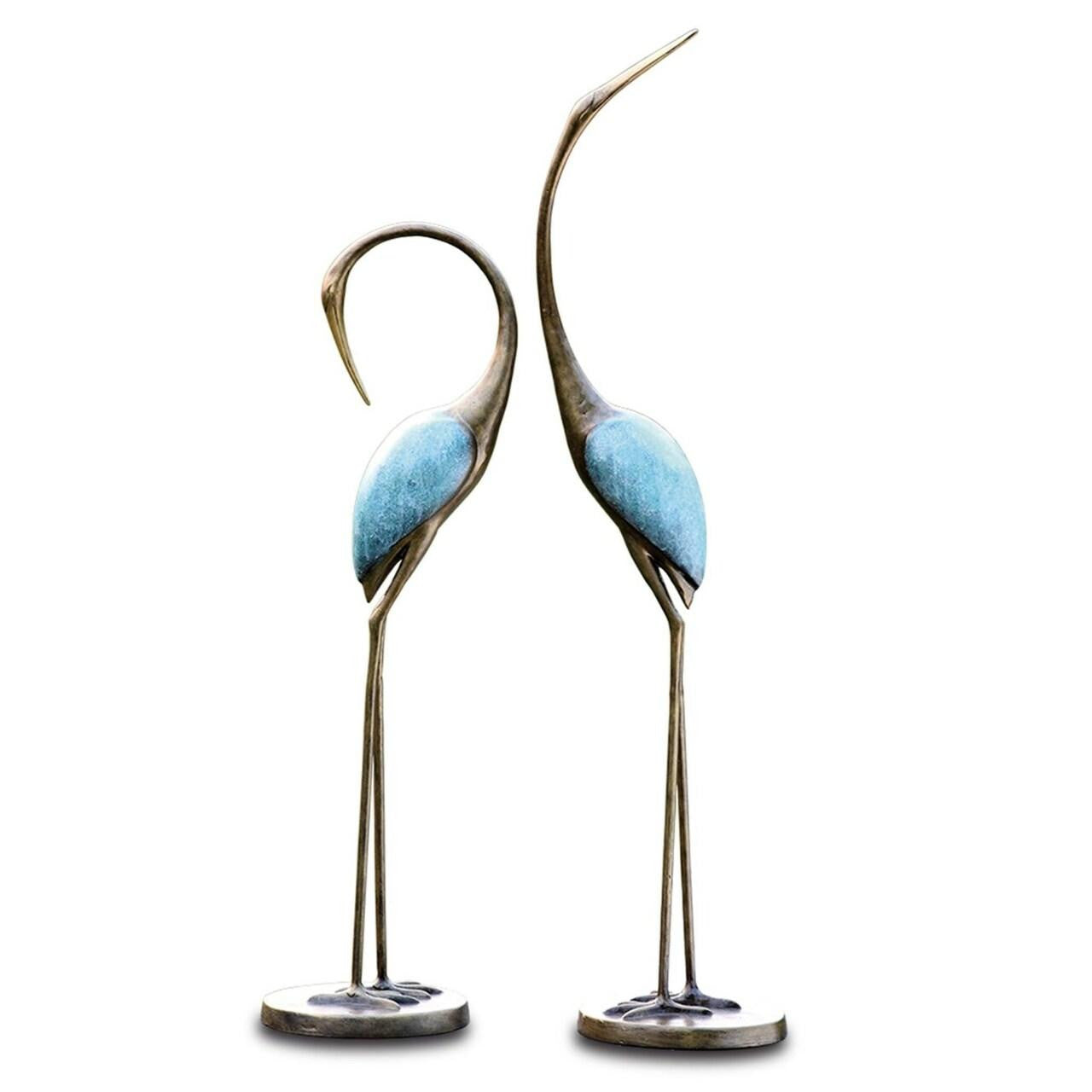 Elegant Cranes Garden Statue (Pair) - Thumbnail 2